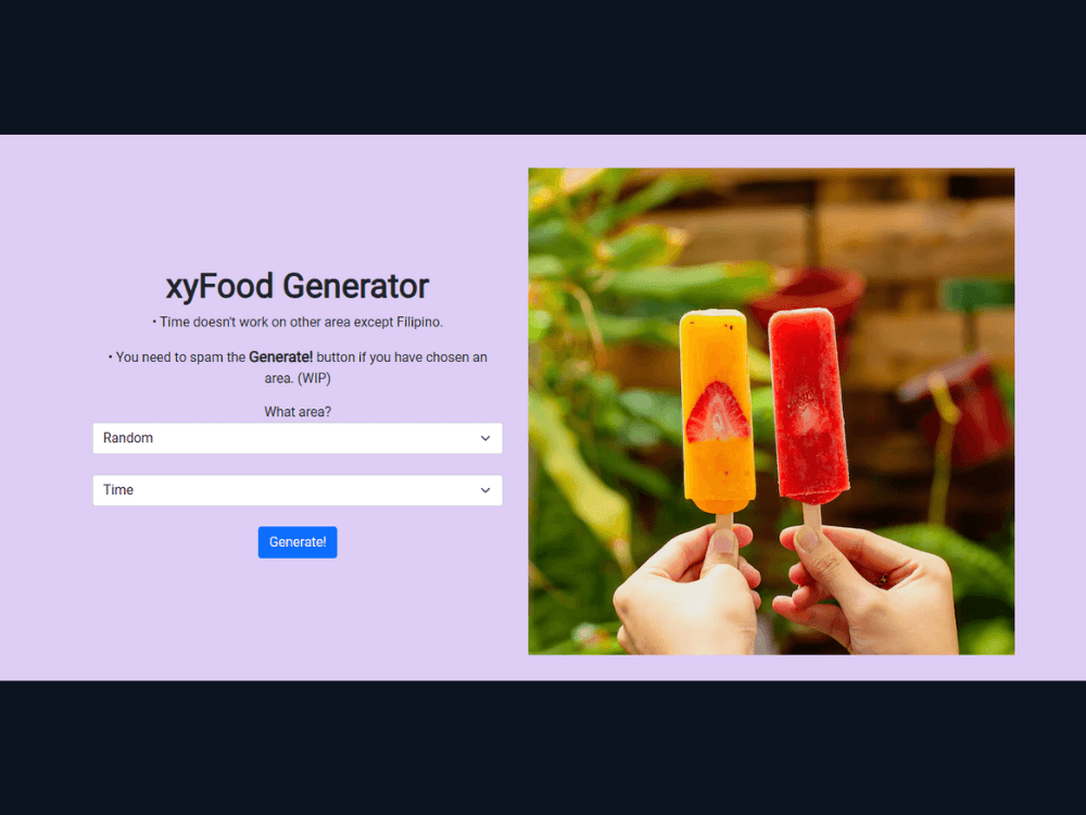 xyFood Generator